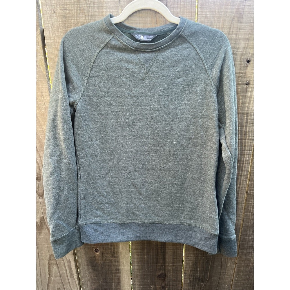 The‎ North Face Womens Medium Olive Green Crew Neck Fleece Pullover Sweatshirt